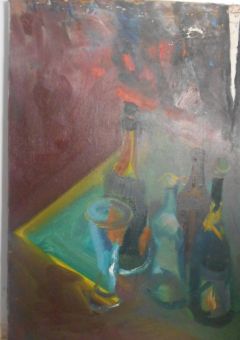 Ilir Zefi,  pittura acrilica su tela, 50cm per 70cm